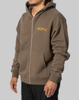 Castelli Zip-Up Hoodie - Brown