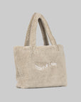 Wordmark Sherpa Tote Bag - Beige