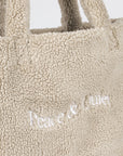 Wordmark Sherpa Tote Bag - Beige