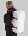 Base Camp Small Duffel - White/Black/Elevation Red