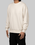 Heavy Weight Knit Crew - White Dune