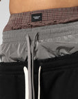 Retro 3 Layered Sweatpant - Black
