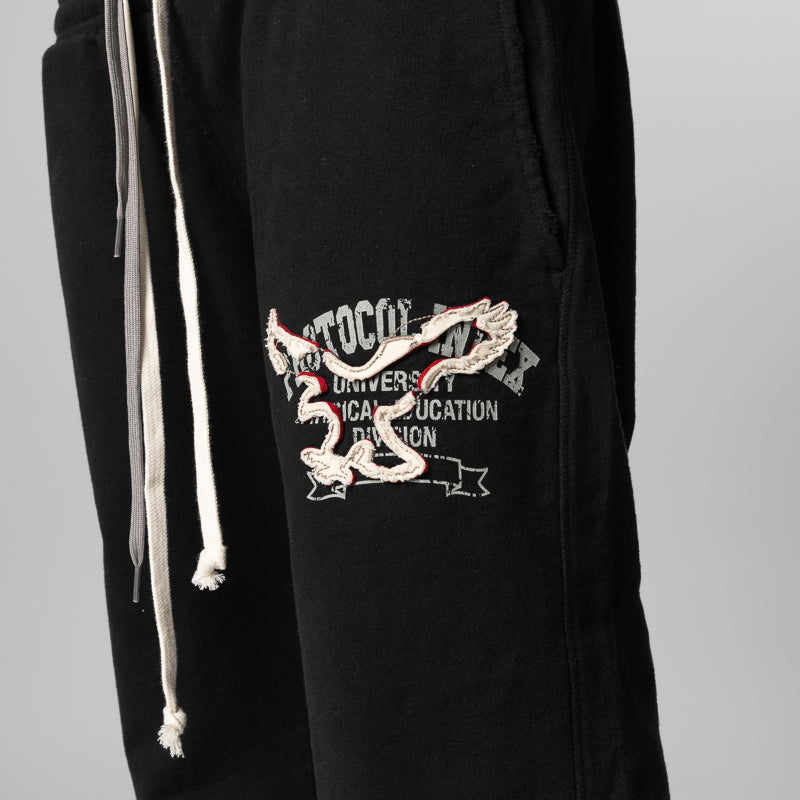 Retro 3 Layered Sweatpant - Black