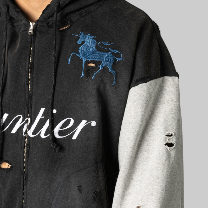 Cuntier Zip Hoodie - Black