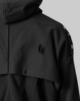London Reconstructed Folded Zip Hoodie - Black