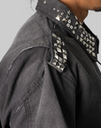 Studded Work Jacket - Black