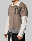 Layered Polo Shirt - Taupe