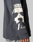 Paneled Jersey Button-Up Shirt - Black