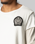 Layered Patch Long Sleeve - Ivory