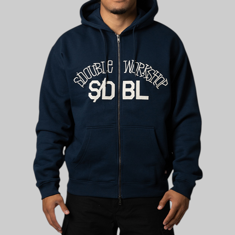Chuck Fleece Zip Hoodie - Navy