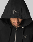 Iron Steel Focus Zip-Up Hoodie - Black