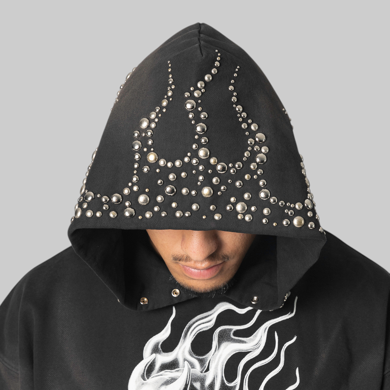 Hotheaded Riding Skull Hoodie - Black