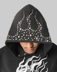 Hotheaded Riding Skull Hoodie - Black