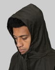 Masked Waxed Anorak - Dark Olive