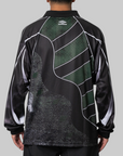 95 96 Long Sleeve Polo - Dark Green/Black