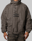 Check Smock Anorak - Beige Dark Brown