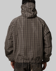 Check Smock Anorak - Beige Dark Brown