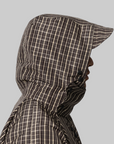 Check Smock Anorak - Beige Dark Brown