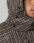 Check Smock Anorak - Beige Dark Brown