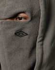 Royal Arms Zip Masked Hoodie - Smock Grey