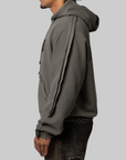 Royal Arms Zip Masked Hoodie - Smock Grey