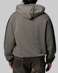 Royal Arms Zip Masked Hoodie - Smock Grey