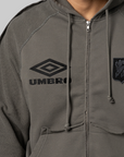 Royal Arms Zip Masked Hoodie - Smock Grey