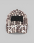 Check Hazard Cap - Beige Dark Brown