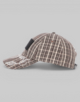 Check Hazard Cap - Beige Dark Brown