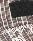 Check Hazard Cap - Beige Dark Brown
