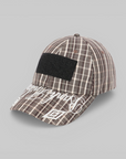 Check Hazard Cap - Beige Dark Brown