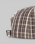 Check Hazard Cap - Beige Dark Brown