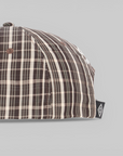 Check Hazard Cap - Beige Dark Brown