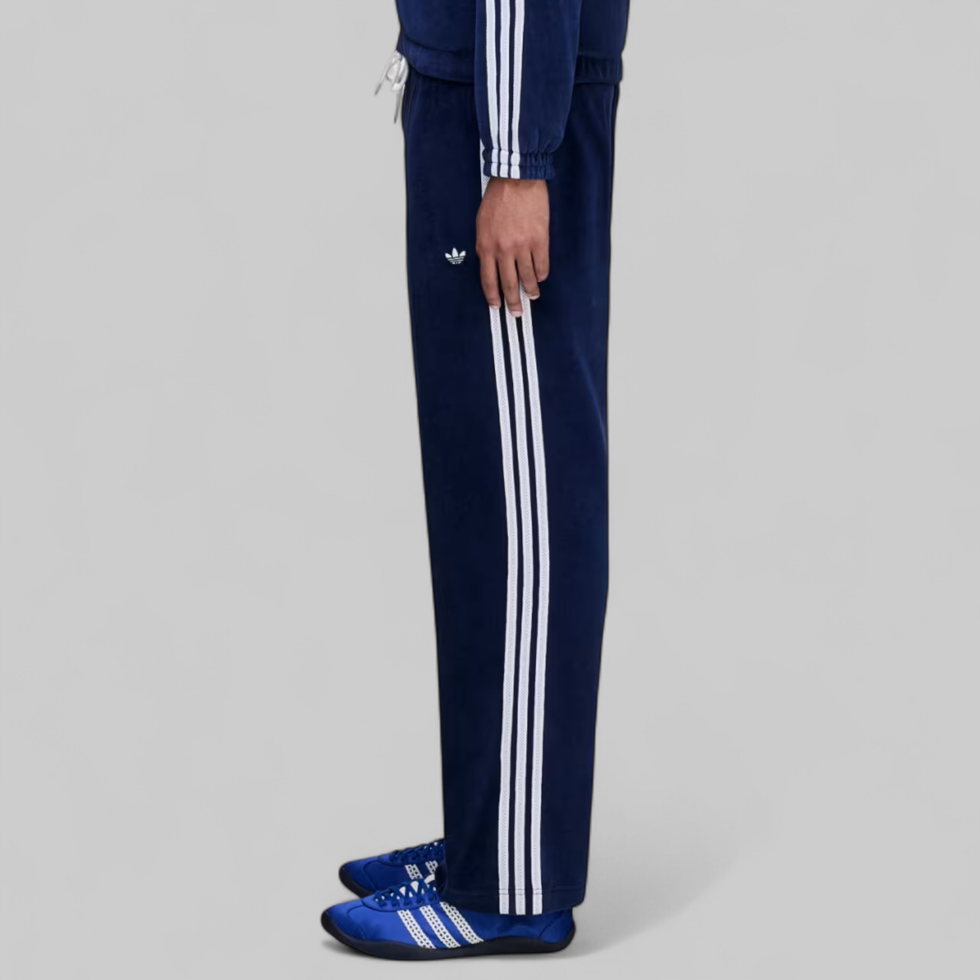X Wales Bonner Velour Trackpant - Collegiate Navy