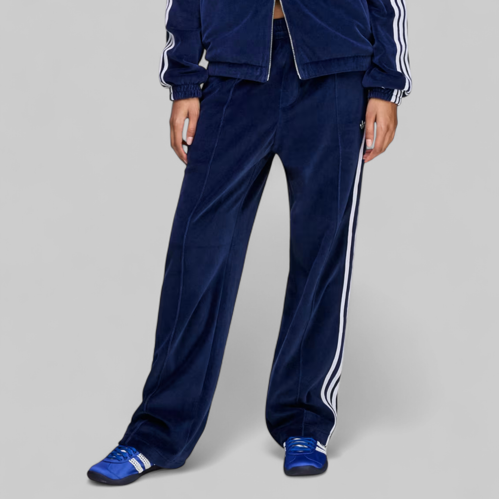 X Wales Bonner Velour Trackpant - Collegiate Navy