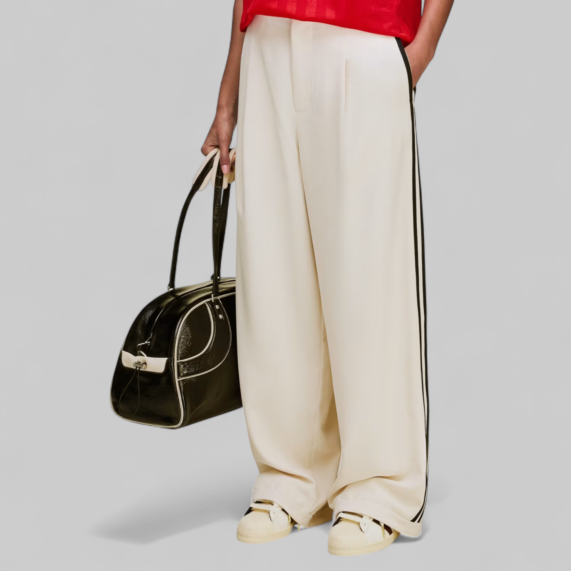 X Wales Bonner Wide Trouser - Wonder White