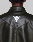 X Neighborhood X Dainese Leather Bomber Jacket - Black