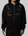 Fuck All To Do Zip Hoodie - Black