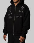Fuck All To Do Zip Hoodie - Black