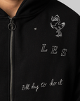 Fuck All To Do Zip Hoodie - Black
