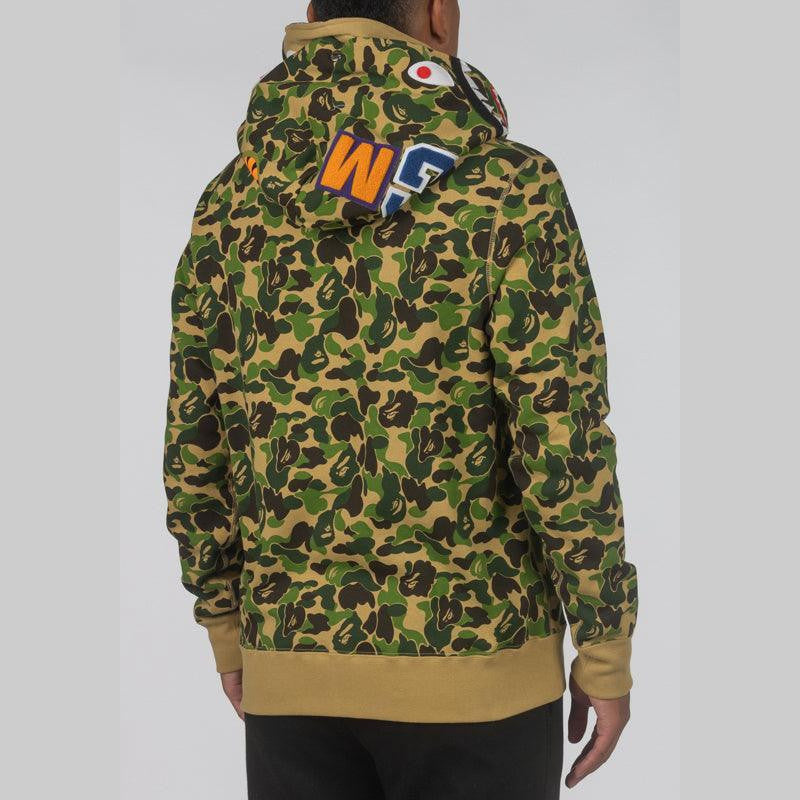 ABC Camo Double Shark Full Zip Hoodie - Green - LOADED