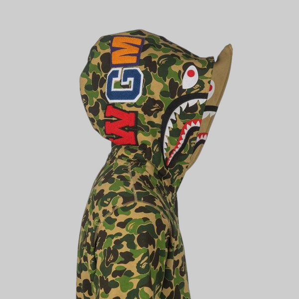 ABC Camo Double Shark Full Zip Hoodie - Green – LOADED