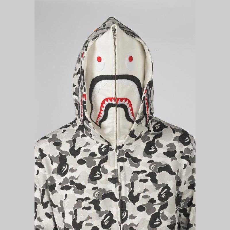 ABC Camo Double Shark Full Zip Hoodie - Grey - LOADED