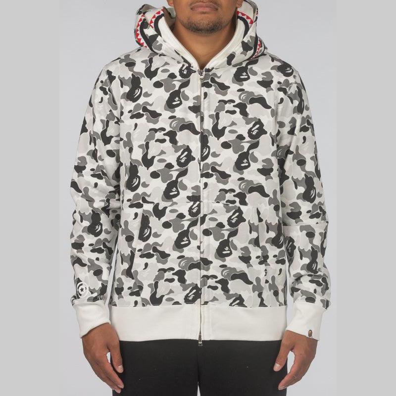 ABC Camo Double Shark Full Zip Hoodie - Grey - LOADED