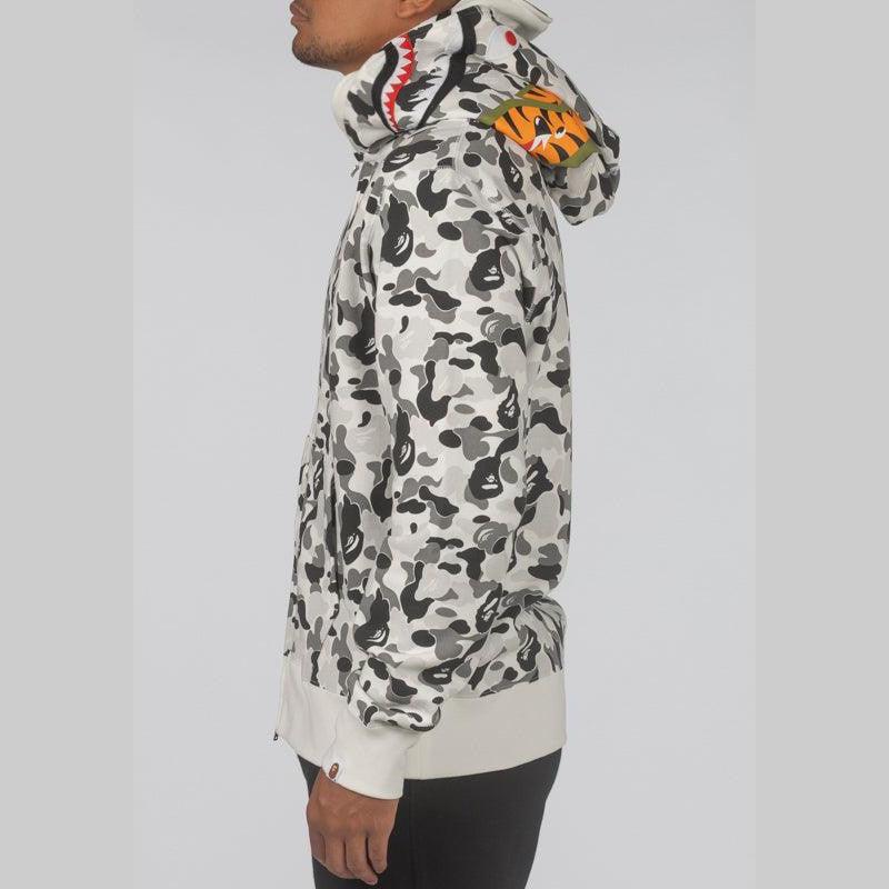 ABC Camo Double Shark Full Zip Hoodie - Grey - LOADED