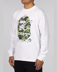 ABC Camo Japanese Letters Long Sleeve - White/Green - LOADED