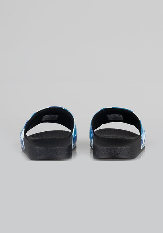 ABC Camo Slide Sandals - Blue - LOADED