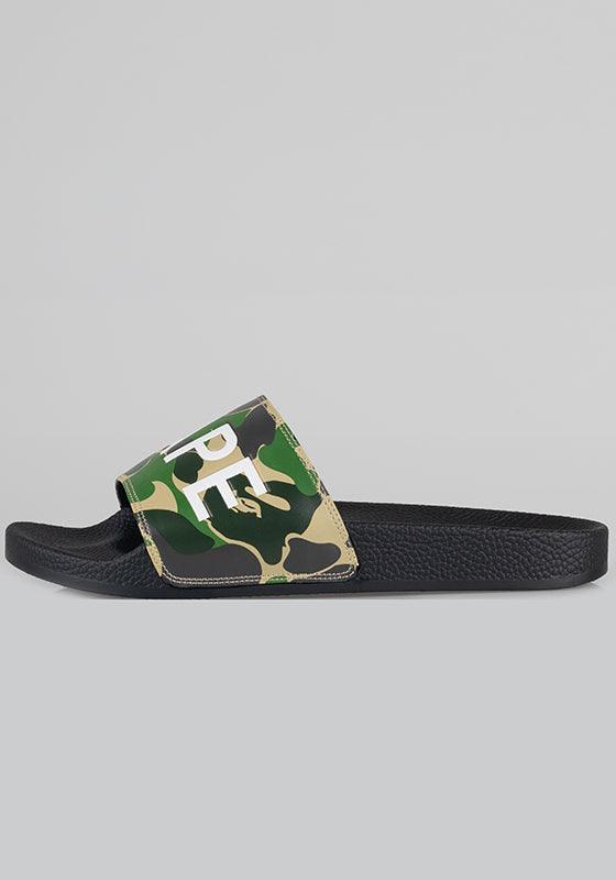 ABC Camo Slide Sandals - Green - LOADED