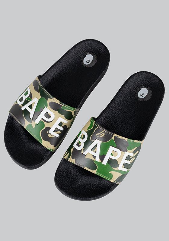 ABC Camo Slide Sandals - Green - LOADED