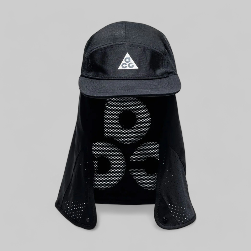 ACG Fly Cap with detachable cape - Black/Reflective Silver – LOADED
